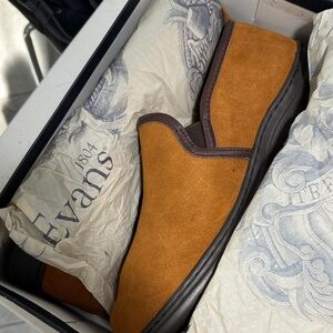 LB Evan’s Men's Brown Suede Slippers